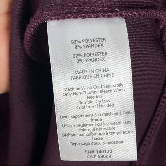 STELLA & Dot purple Puff sleeve Neoprene style top - large NEW - Picture 13 of 13